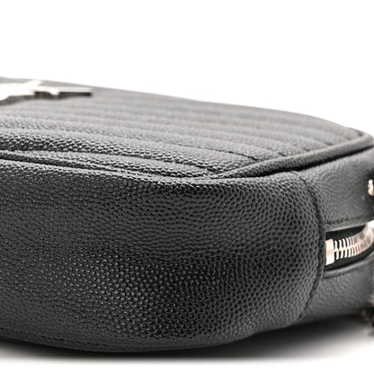 Saint Laurent Grain De Poudre Matelasse Monogram Mini Lou Camera Bag Black 10 of 10