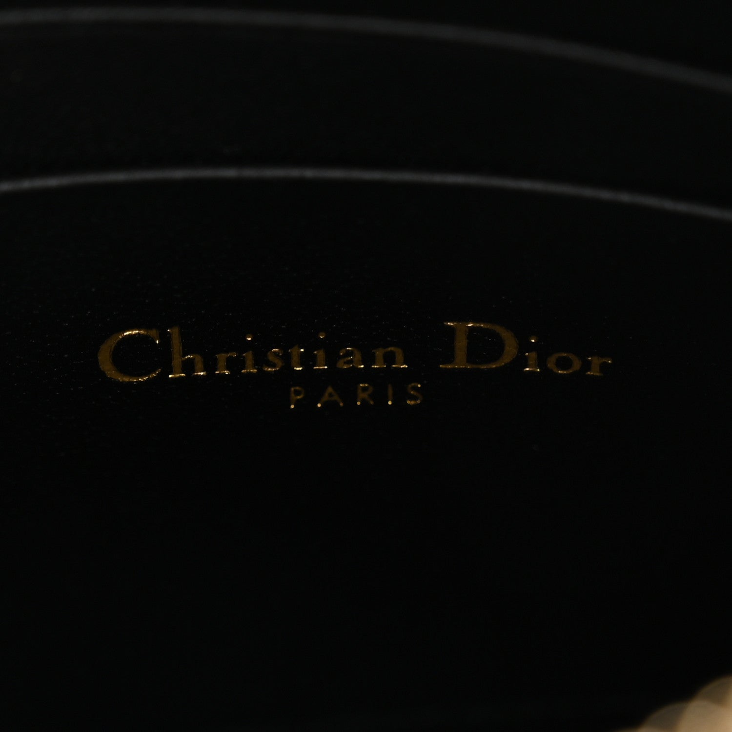 Christian Dior Calfskin Cannage Caro Zipped Pouch With Chain Black 5 of 10