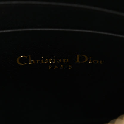 Christian Dior Calfskin Cannage Caro Zipped Pouch With Chain Black 5 of 10