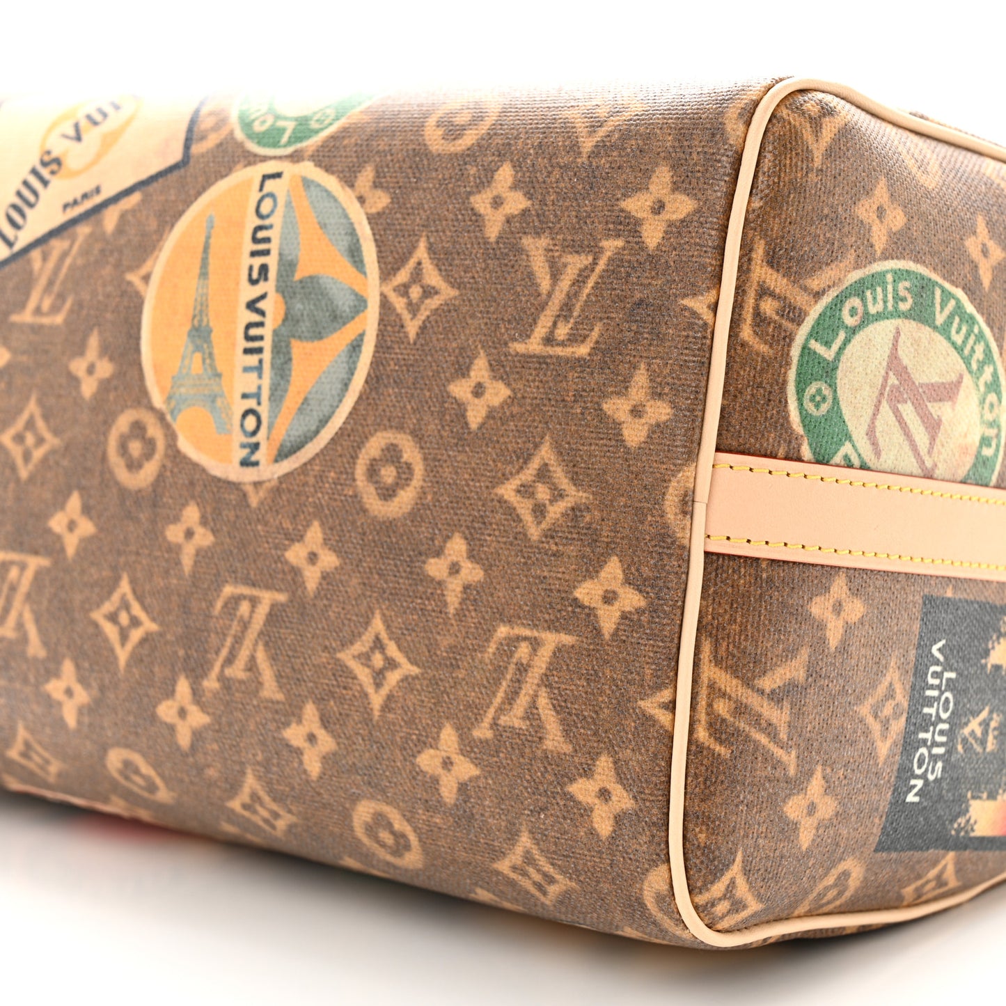 Monogram Hotel Labels Speedy Bandouliere 30