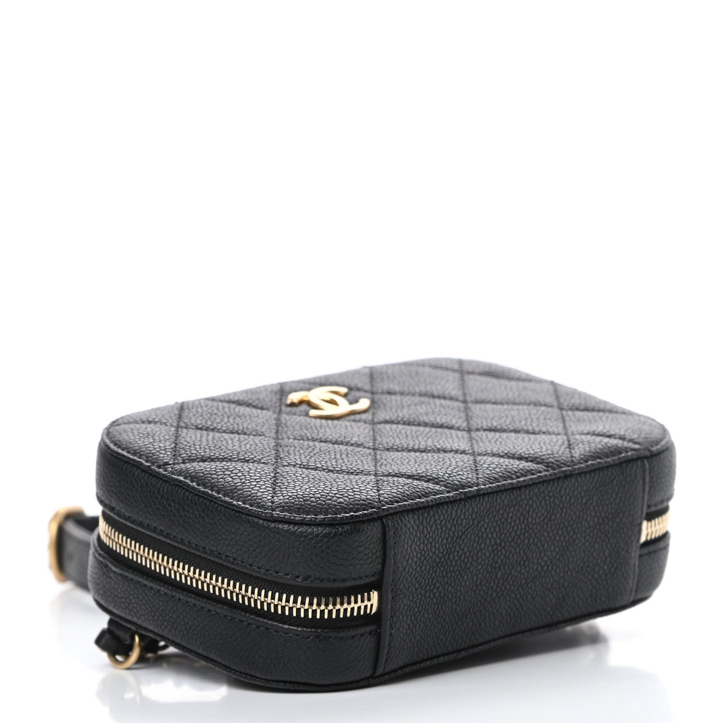 Caviar Quilted Waist Bag Black