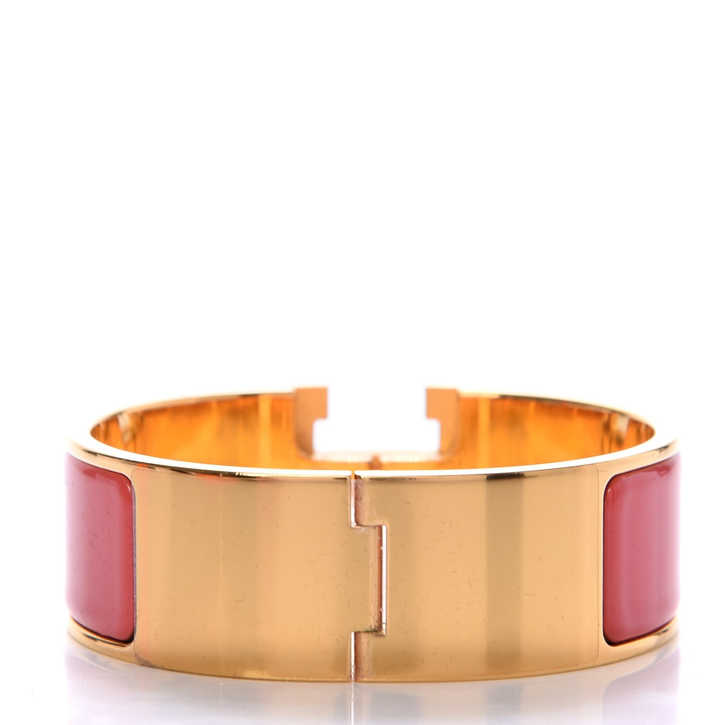 Enamel Wide Clic Clac H Bracelet PM Rouge Amarante