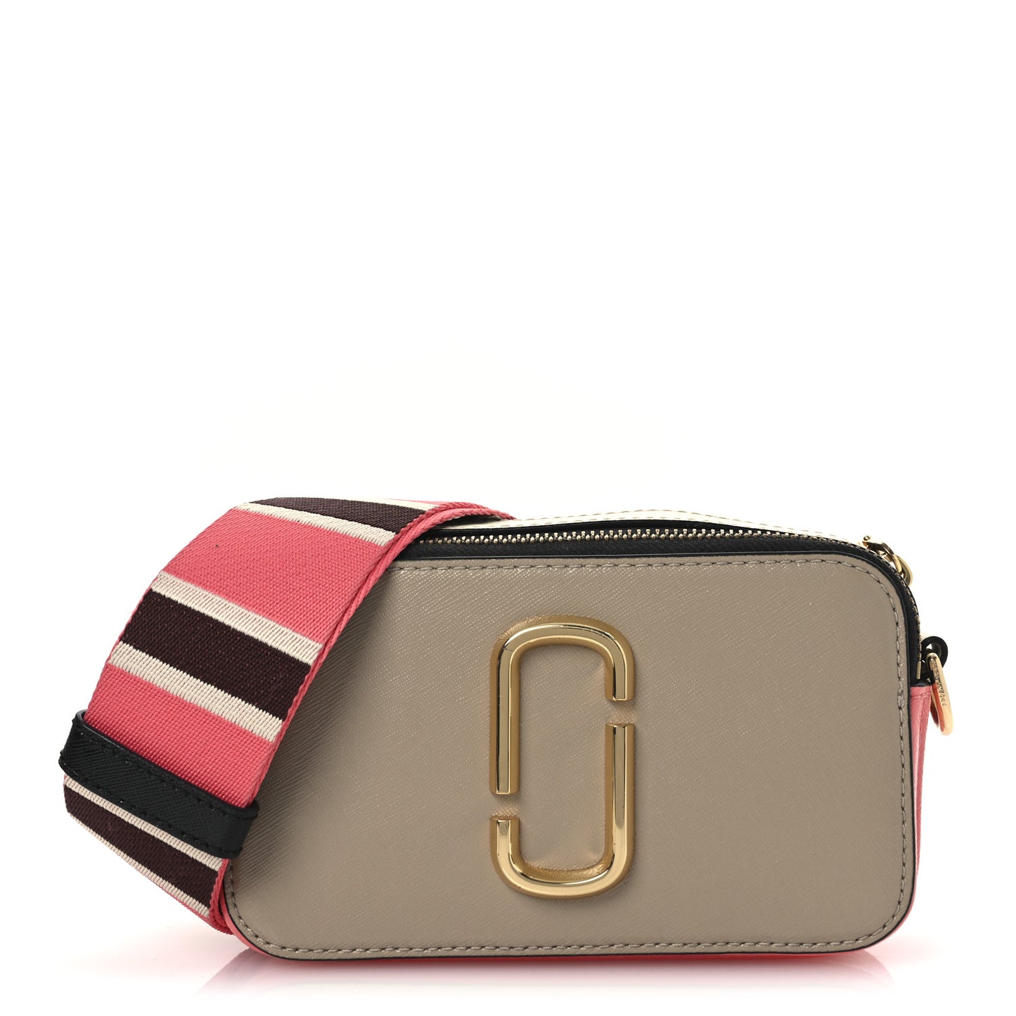 Saffiano Small Snapshot Camera Bag Coral Multi