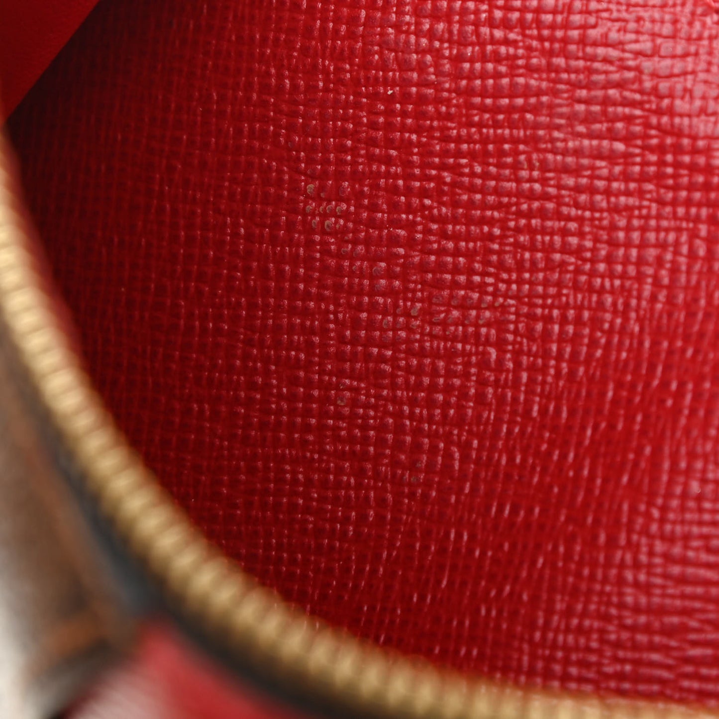 Damier Ebene Recto Verso Card Holder Red
