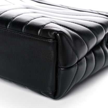 Saint Laurent Calfskin Y Quilted Monogram Small Loulou Chain Satchel Black 13 of 16