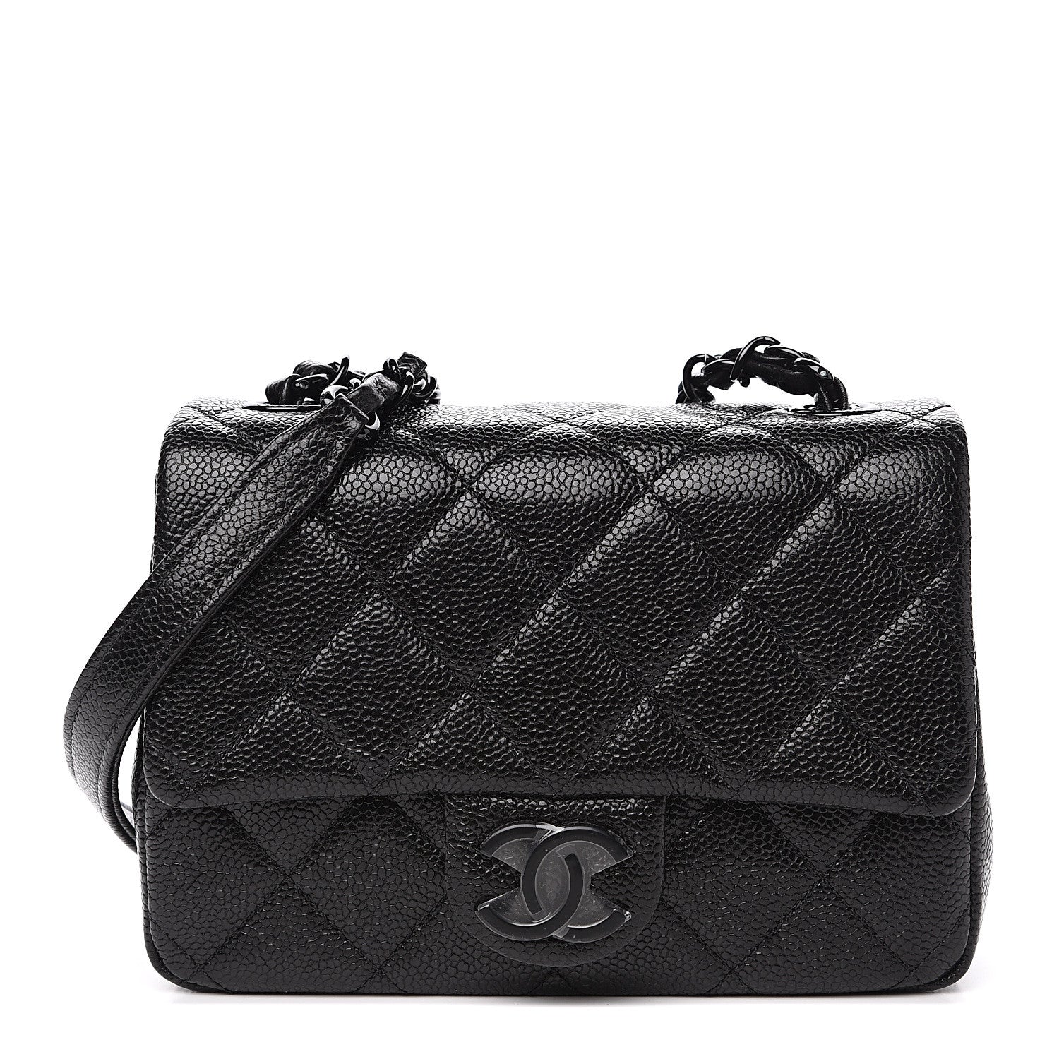 Chanel Caviar Quilted Incognito Mini Square Flap Black 1 of 9