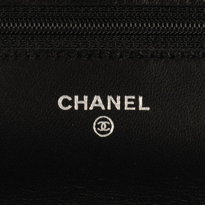 Chanel Lambskin Quilted Wallet On Chain WOC Black 6 of 8
