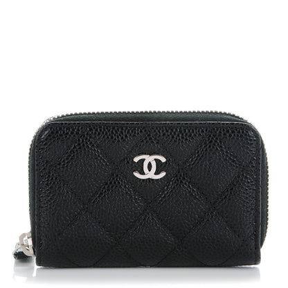 Chanel Caviar Quilted Zip Coin Purse Black 1 of 7