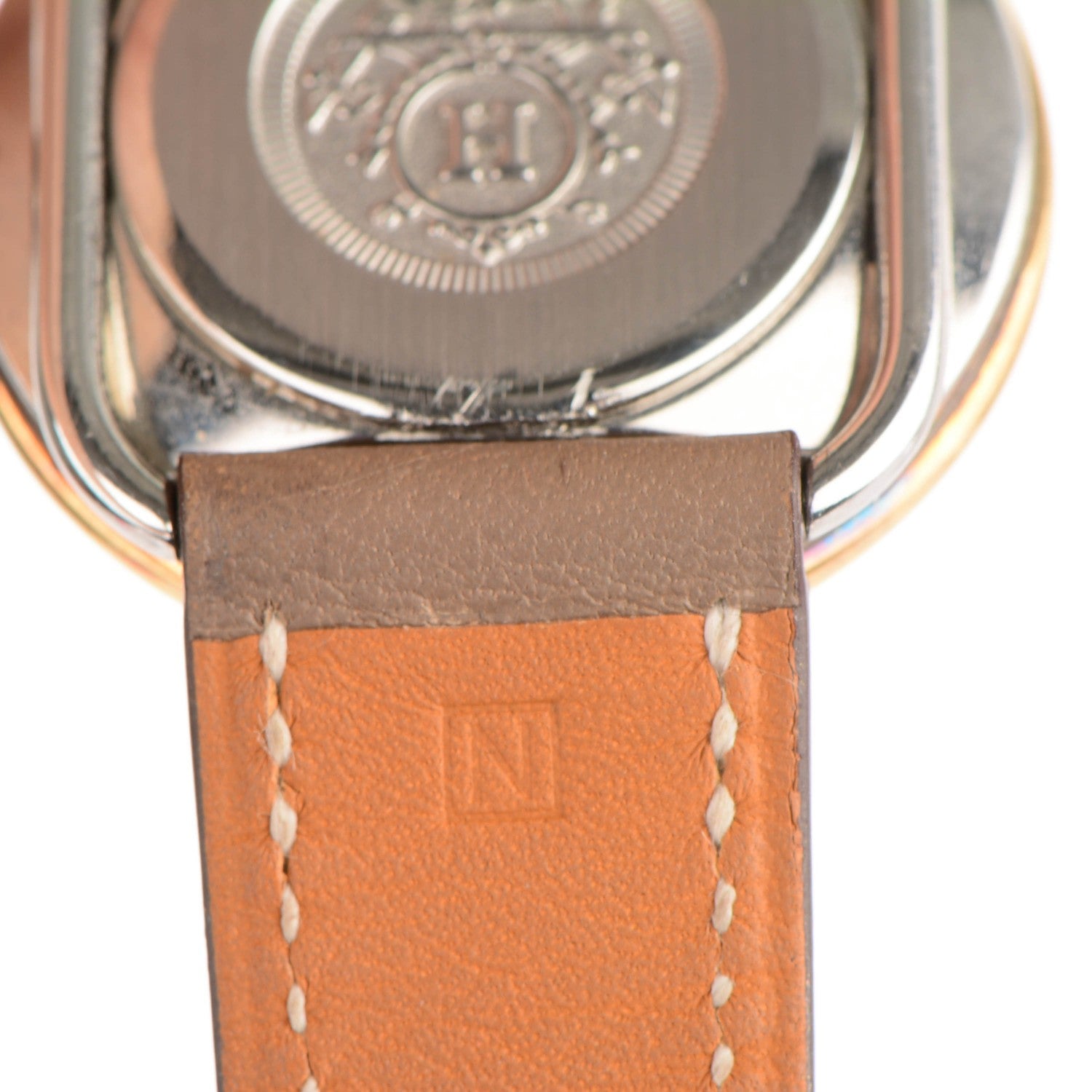 Hermes Stainless Steel Swift 30.5mm Arceau Quartz Watch Etoupe 7 of 16