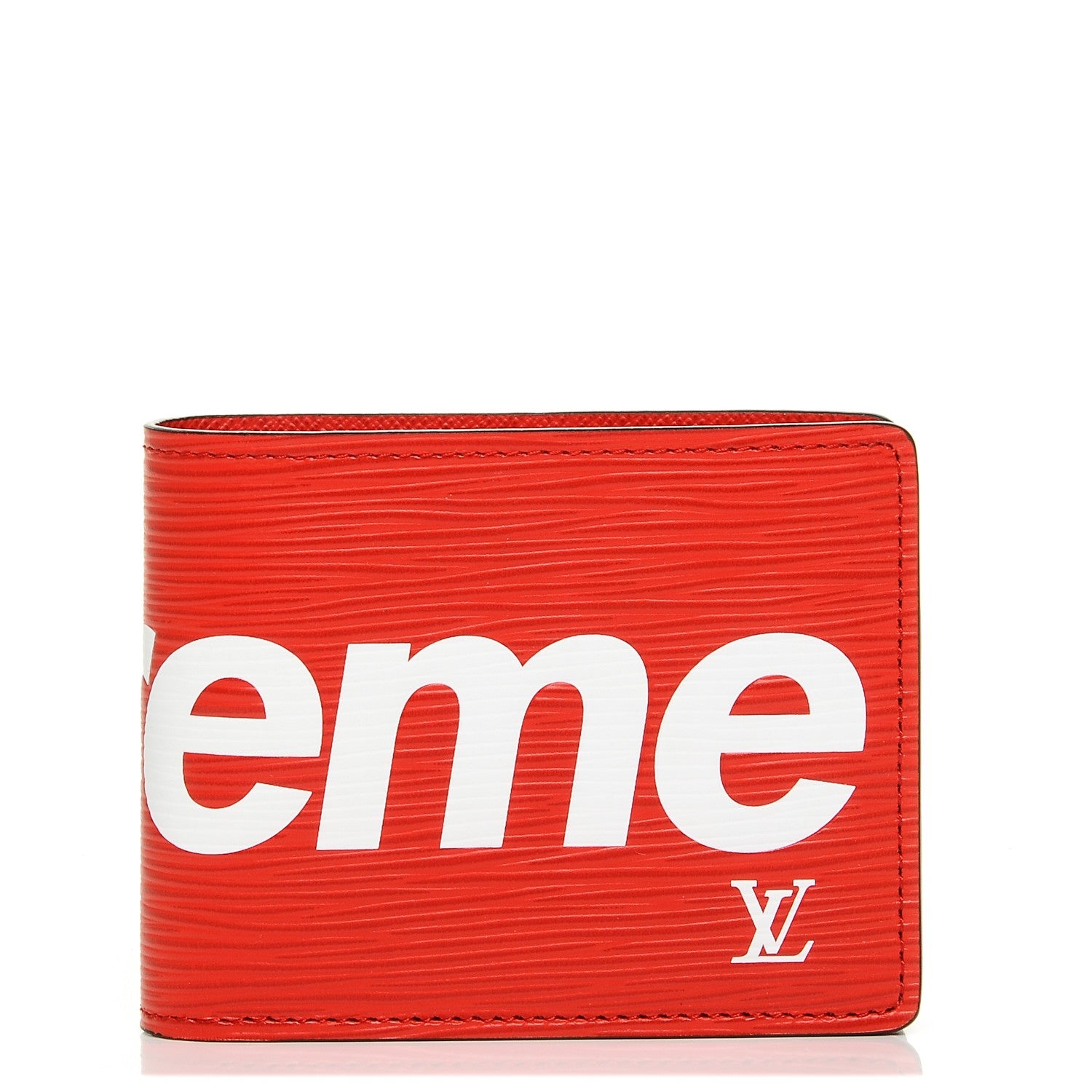 Louis Vuitton X SUPREME Epi Slender Wallet Red 1 of 8