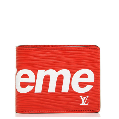 Louis Vuitton X SUPREME Epi Slender Wallet Red 1 of 8