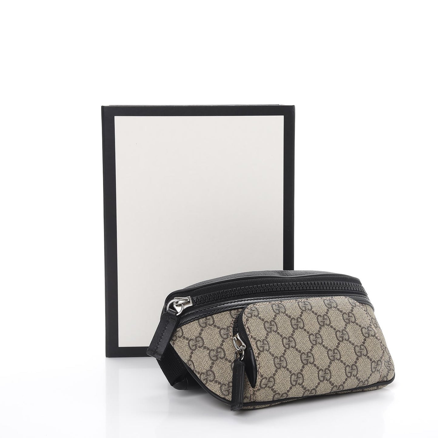 GG Supreme Monogram Belt Bag Black