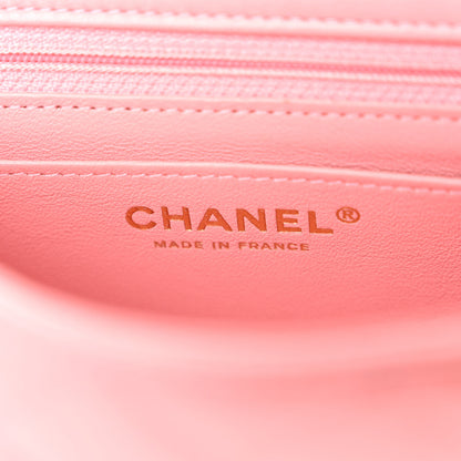 Chanel Lambskin Quilted Mini Rectangular Flap Pink 6 of 13