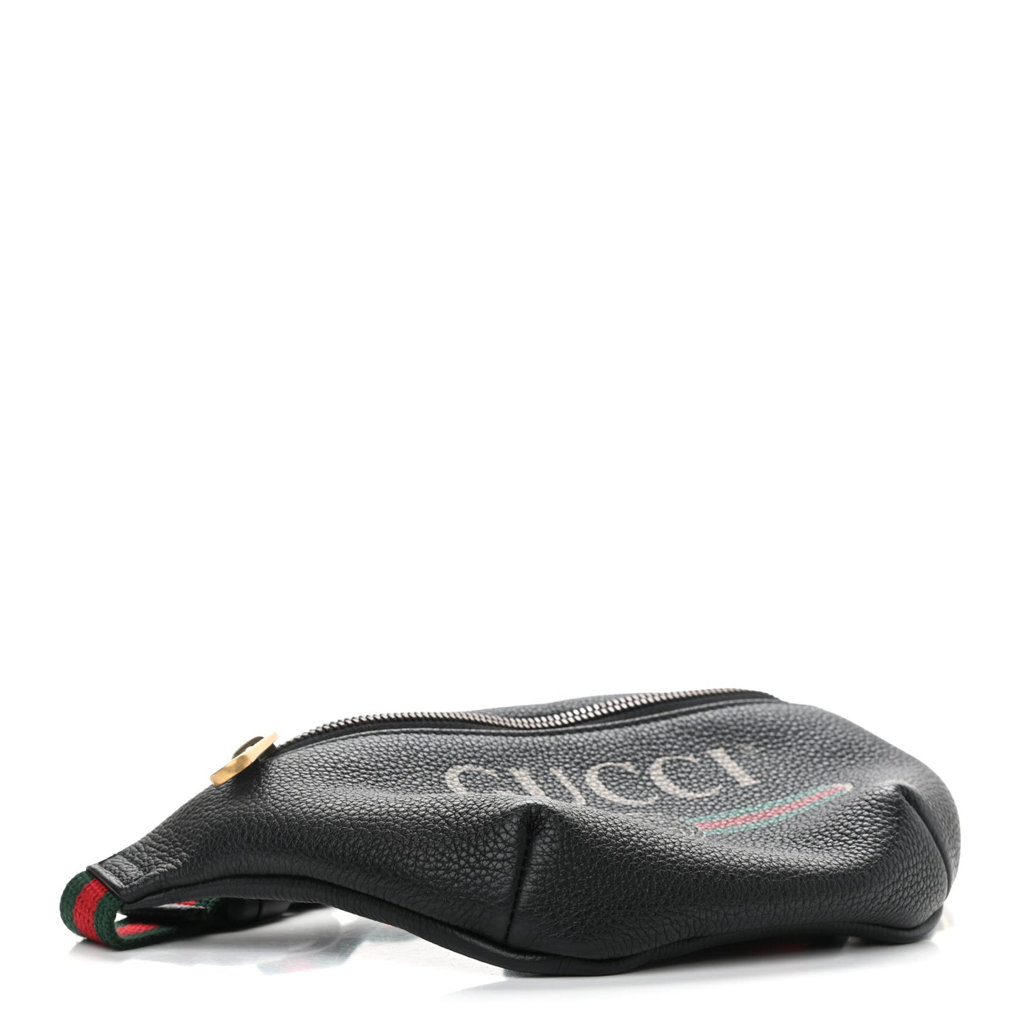 Grained Calfskin Small Logo Belt Bag Black