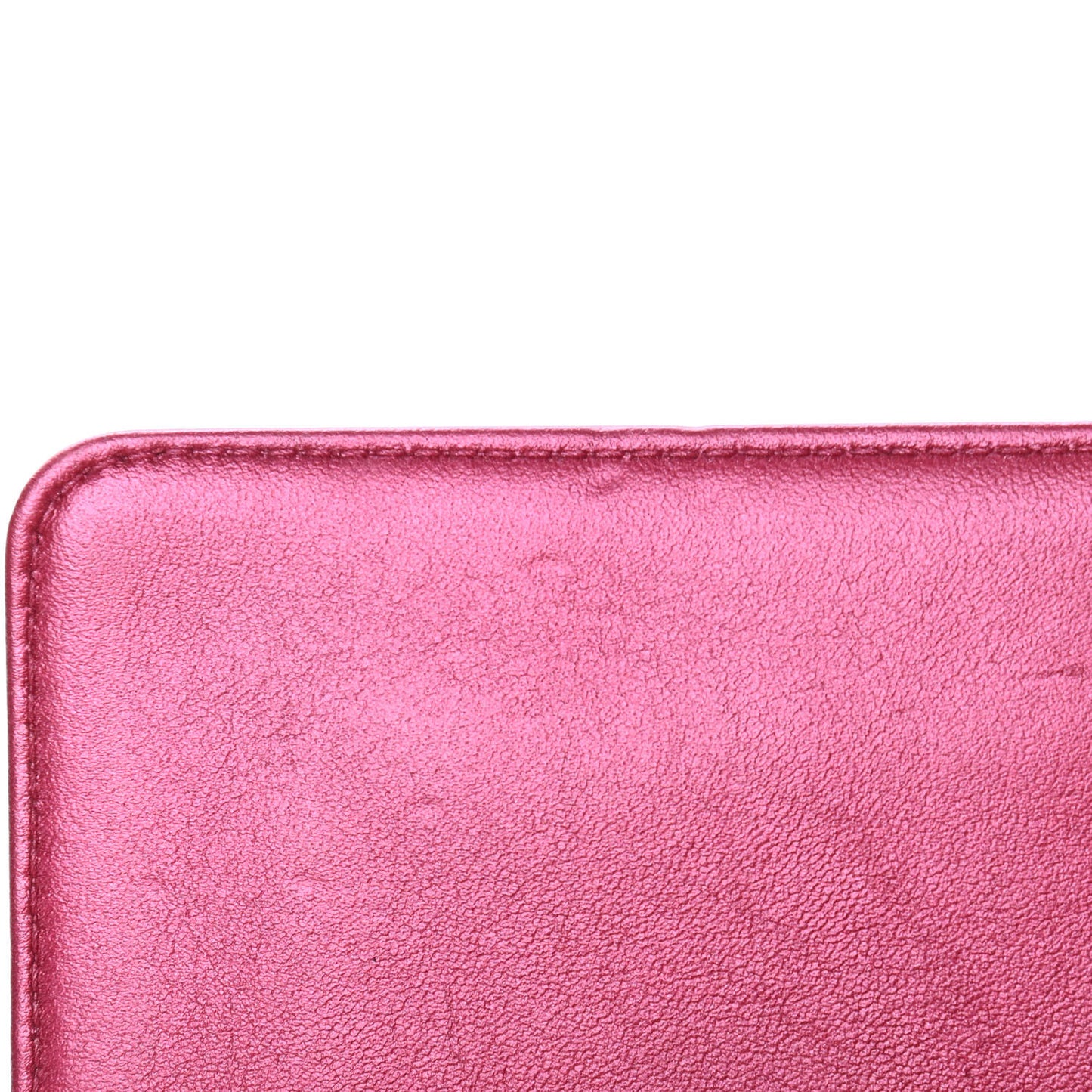 Metallic Patent Calfskin Quilted Medium Boy Flap Pink