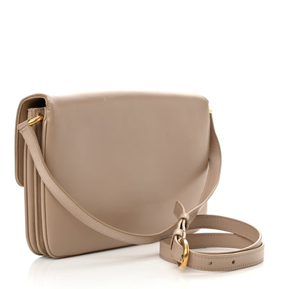 Saint Laurent Smooth Calfskin Le Maillon Satchel Dark Beige 3 of 11