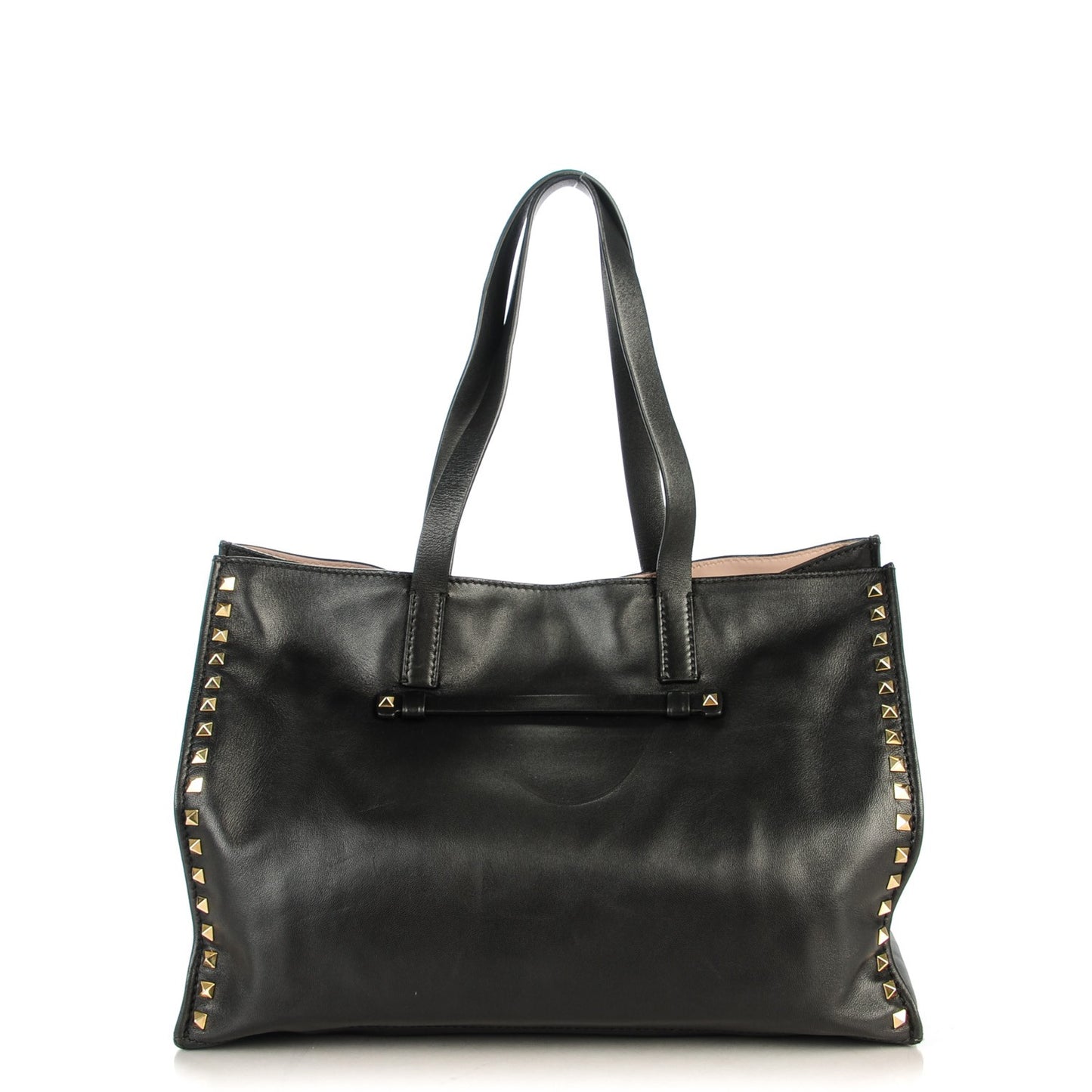 Nappa Medium Rockstud Soft Tote Black