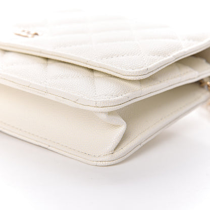 Chanel Caviar Quilted Wallet On Chain WOC White 11 of 14