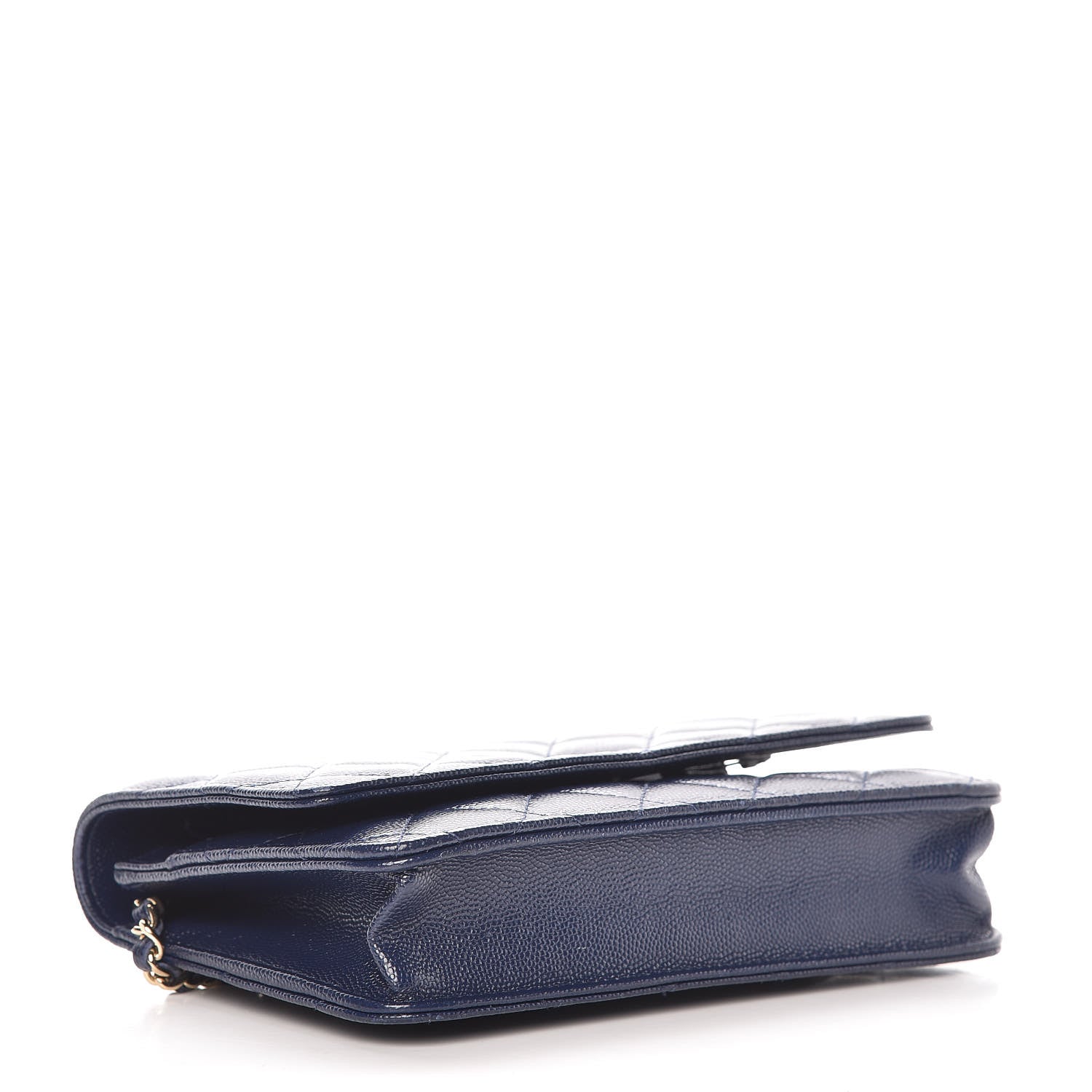 Chanel Caviar Quilted Wallet On Chain WOC Navy Blue 4 of 9