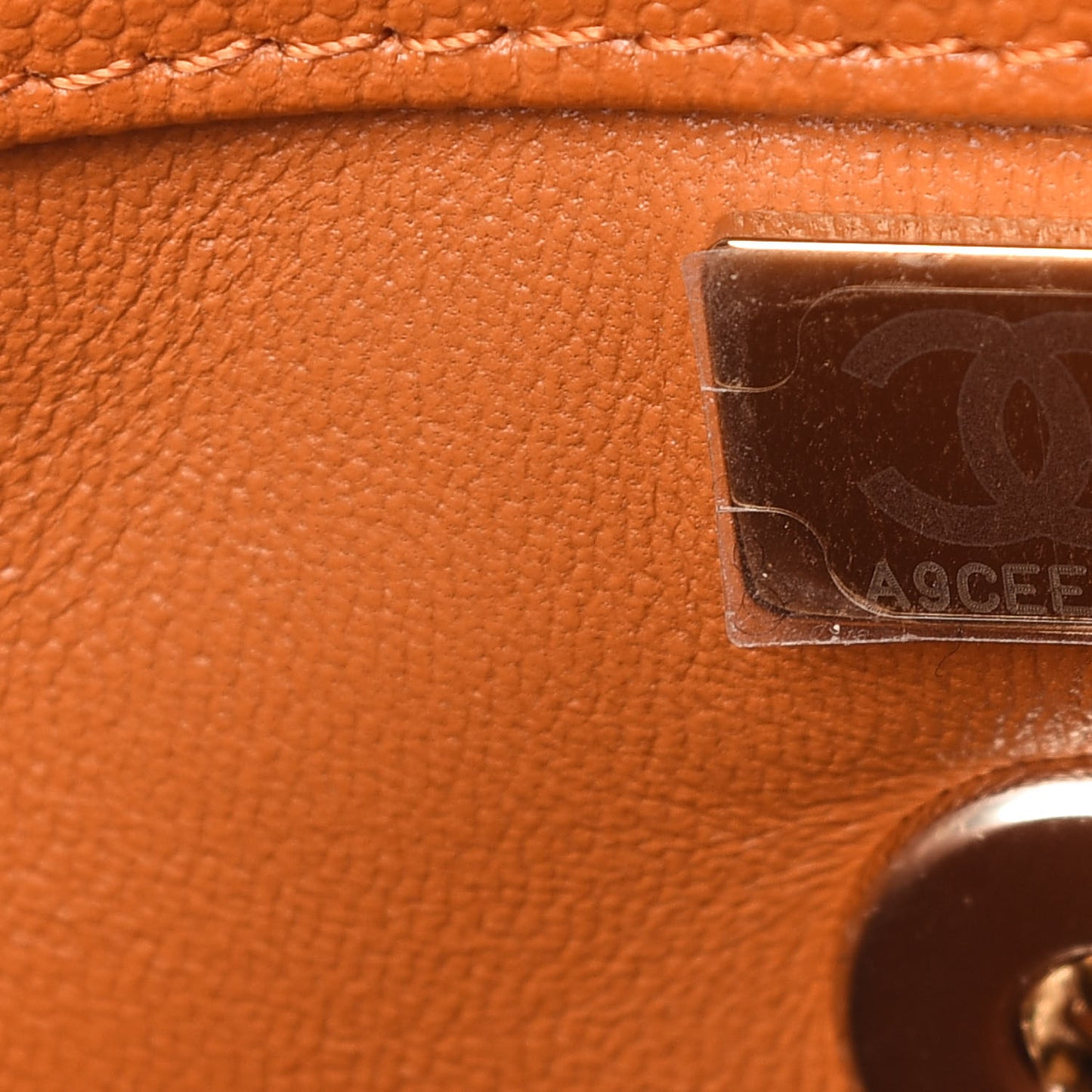Caviar Quilted Mini Coco Handle Flap Light Brown