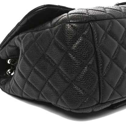 Chanel Grained Calfskin Quilted Small XXL Travel Flap Bag Black 9 of 10