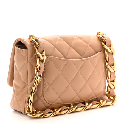 Chanel Lambskin Quilted Large CC Funky Town Flap Beige 3 of 10