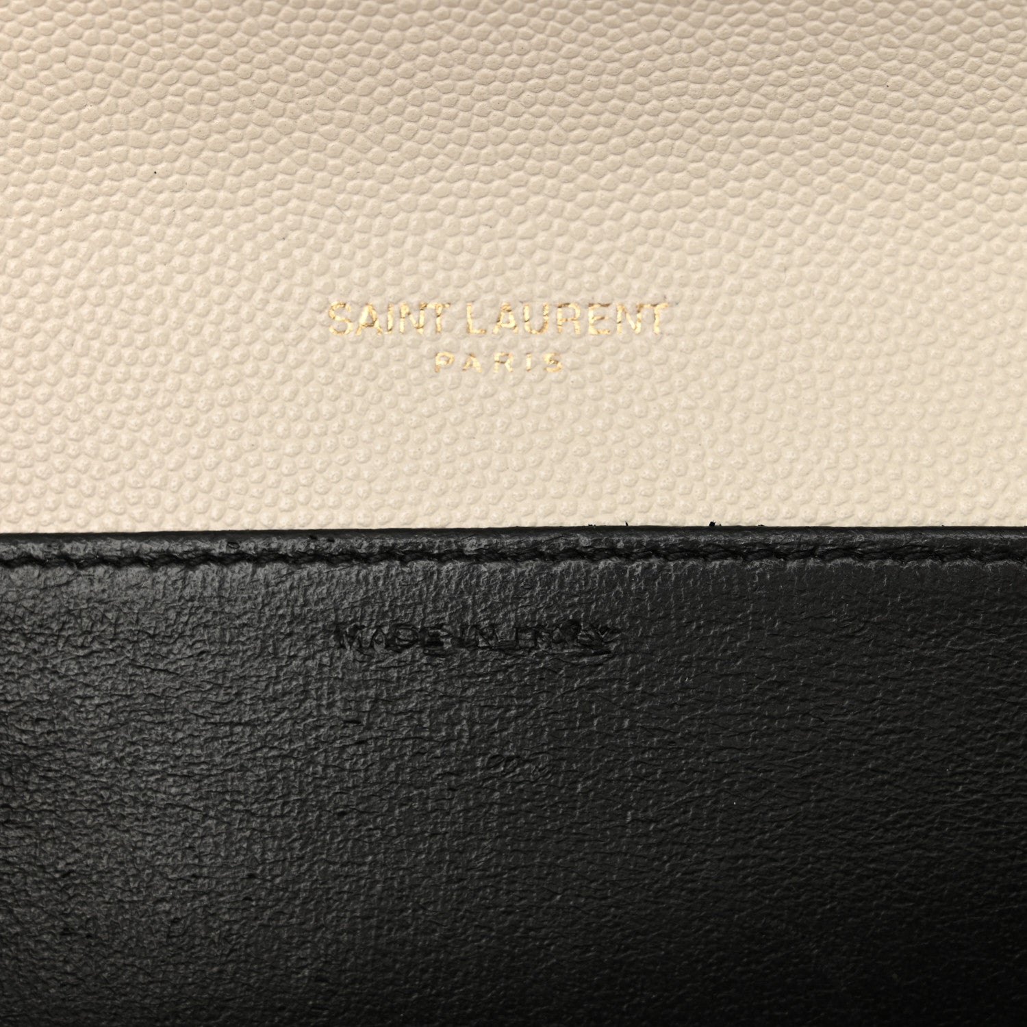 Saint Laurent Grain De Poudre Monogram Uptown Chain Wallet Crema Soft 7 of 16