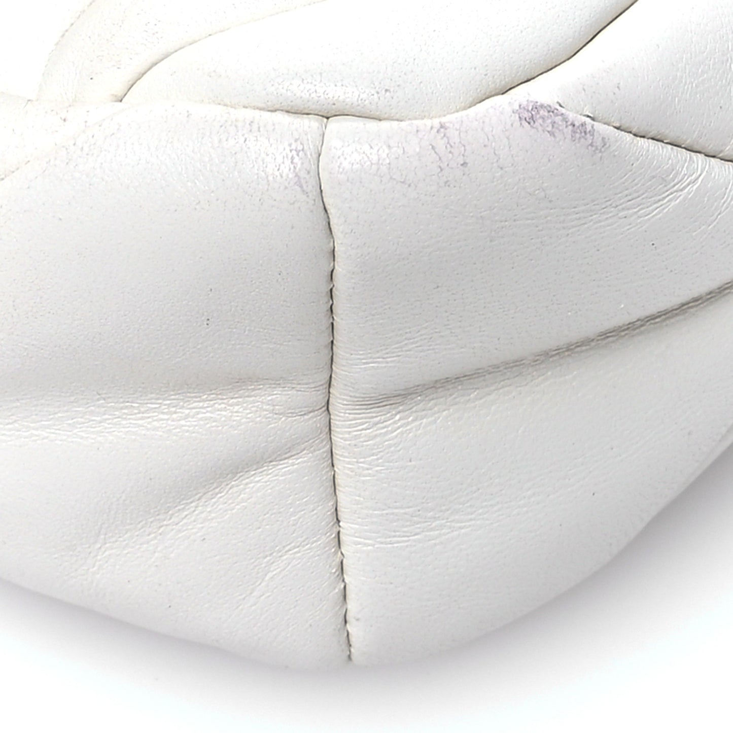 Nappa Re-Nylon Triangle Quilted Patchwork System Flap Shoulder Bag White