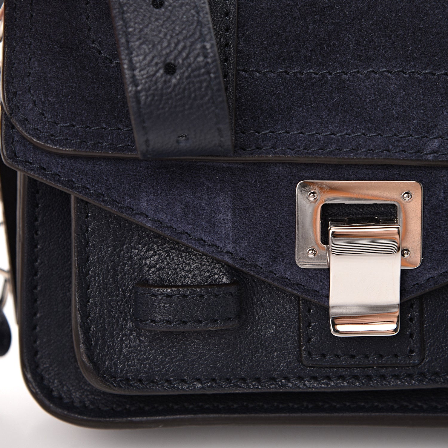 Proenza Schouler Suede Micro PS1 Satchel Dark Navy 6 of 12