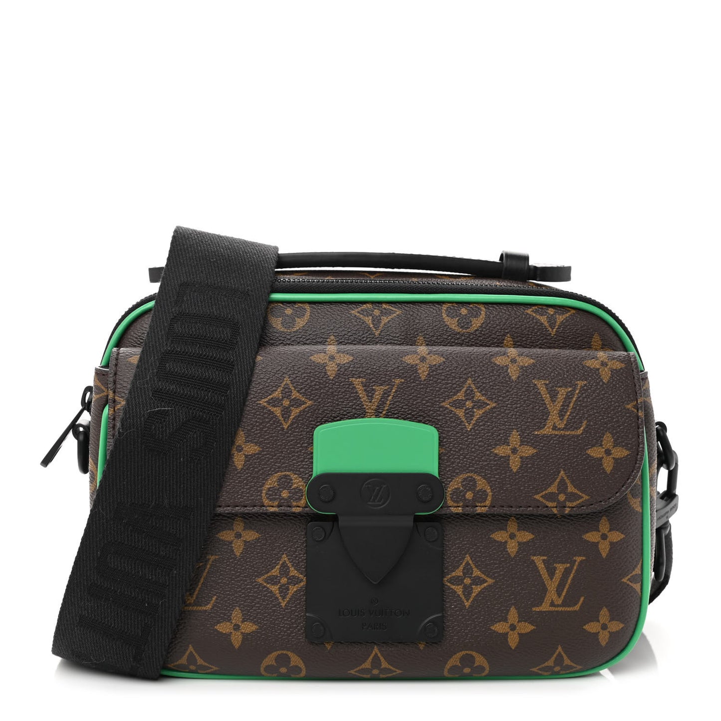Monogram Macassar S Lock Messenger Minty Green