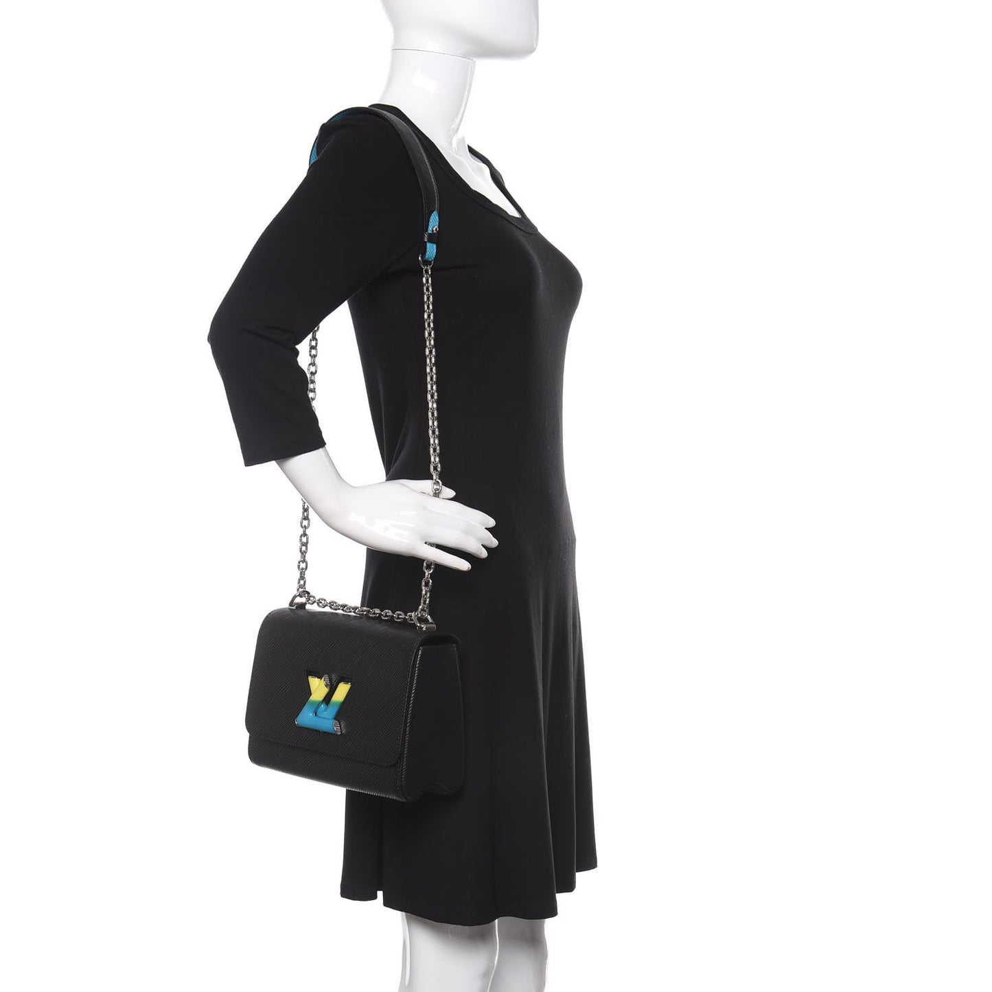 Epi Limited Edition Twist Shoulder Bag MM Black