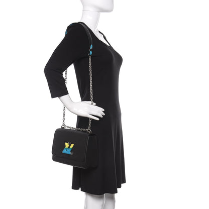 Louis Vuitton Epi Limited Edition Twist Shoulder Bag MM Black 2 of 12