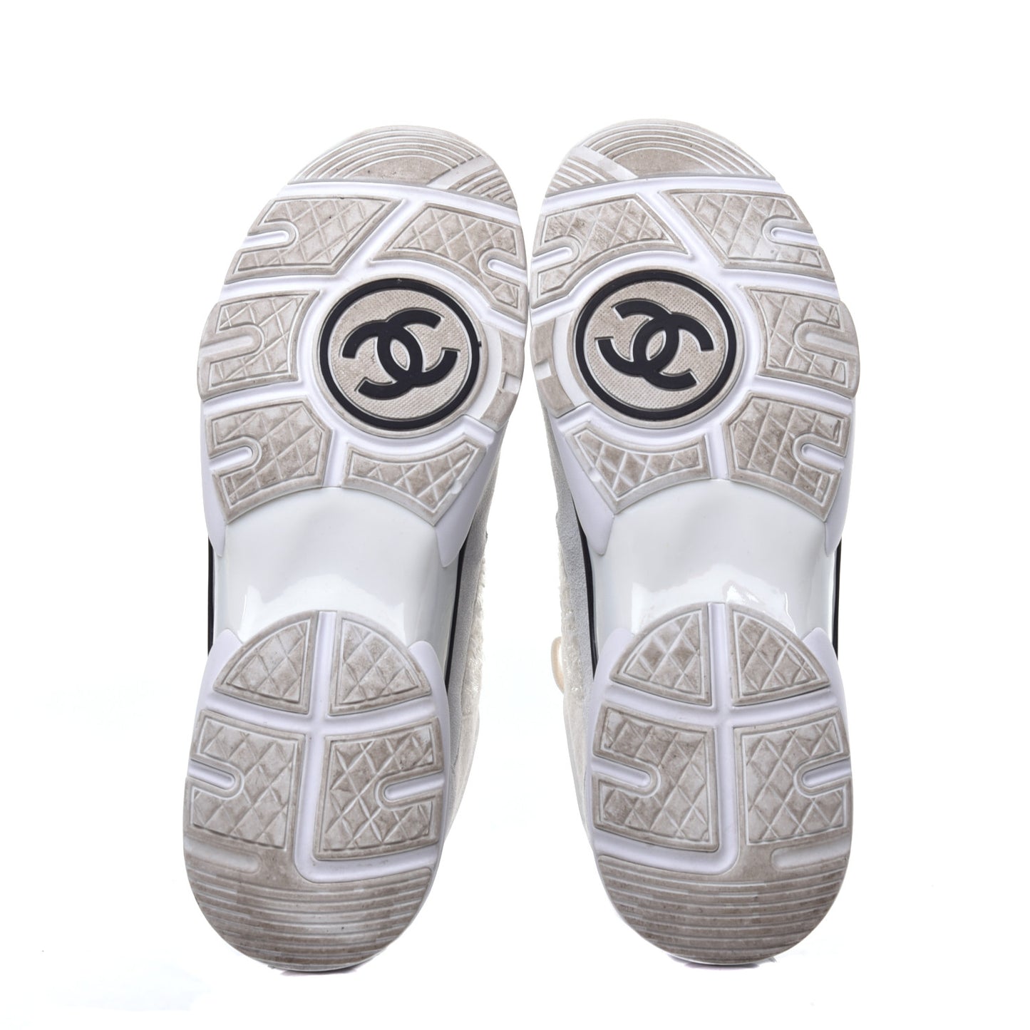 Tweed Suede Mens CC Sneakers 45 White