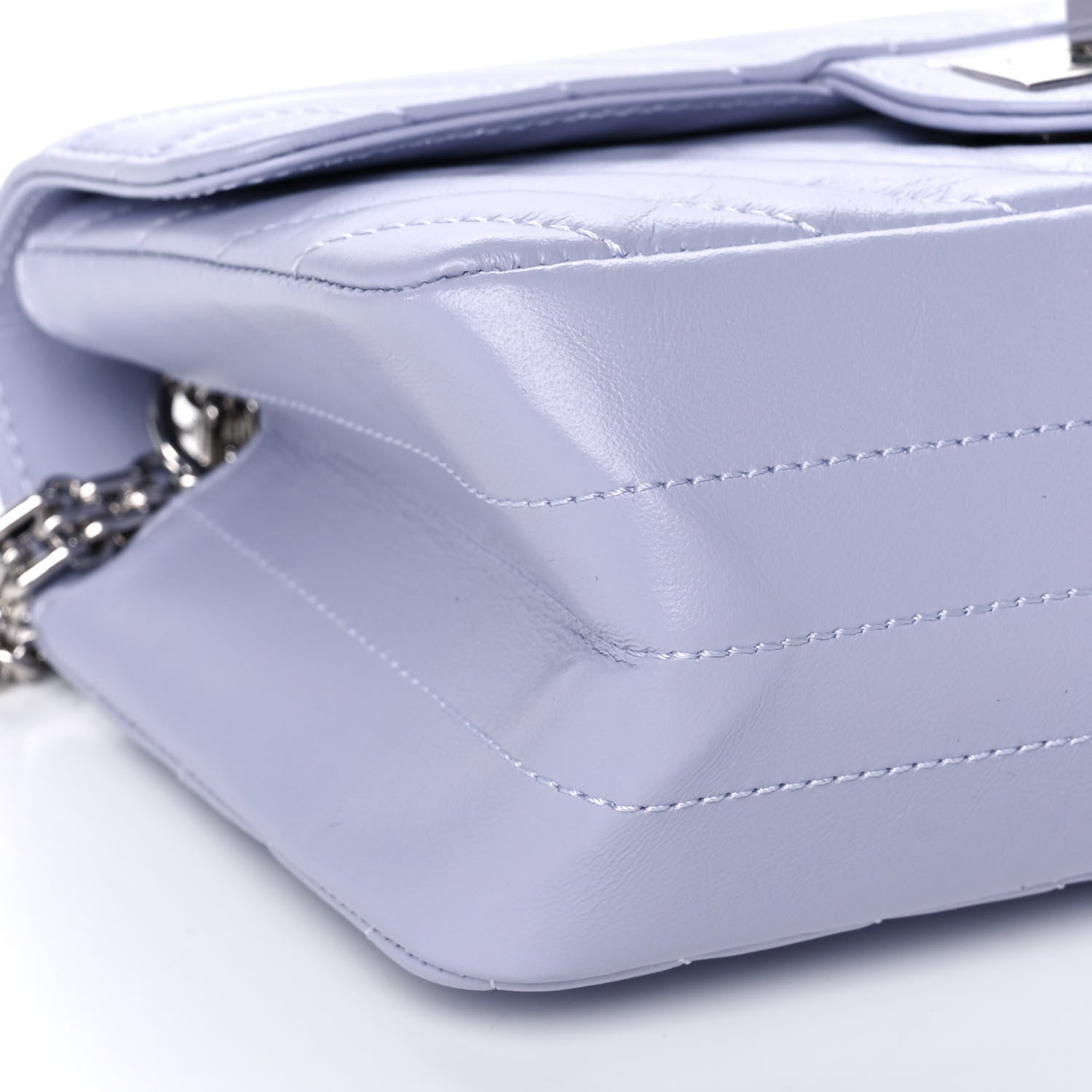 Chanel Aged Calfskin Chevron Quilted 2.55 Reissue Mini Flap Light Purple 9 of 11