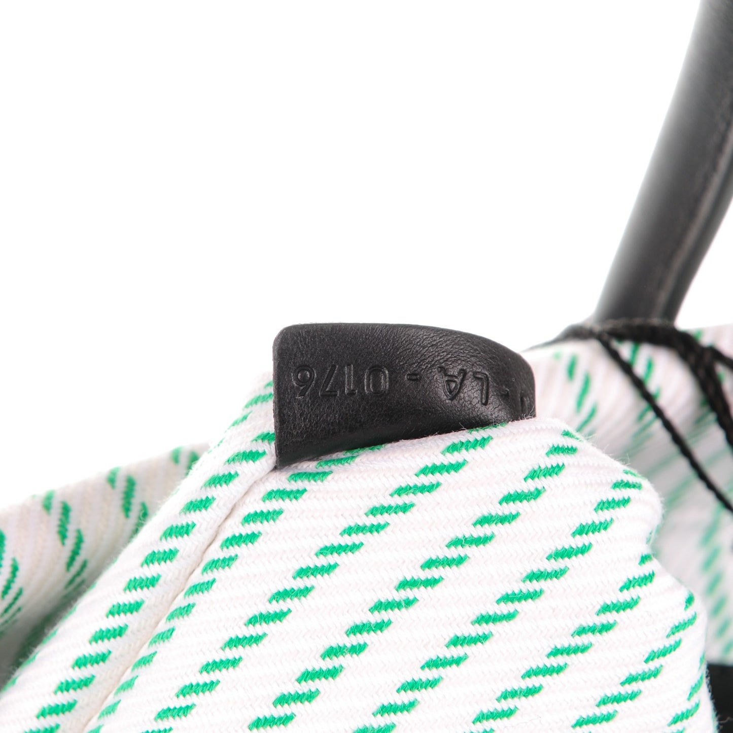 Cotton Canvas Striped Medium Phantom Luggage White Green
