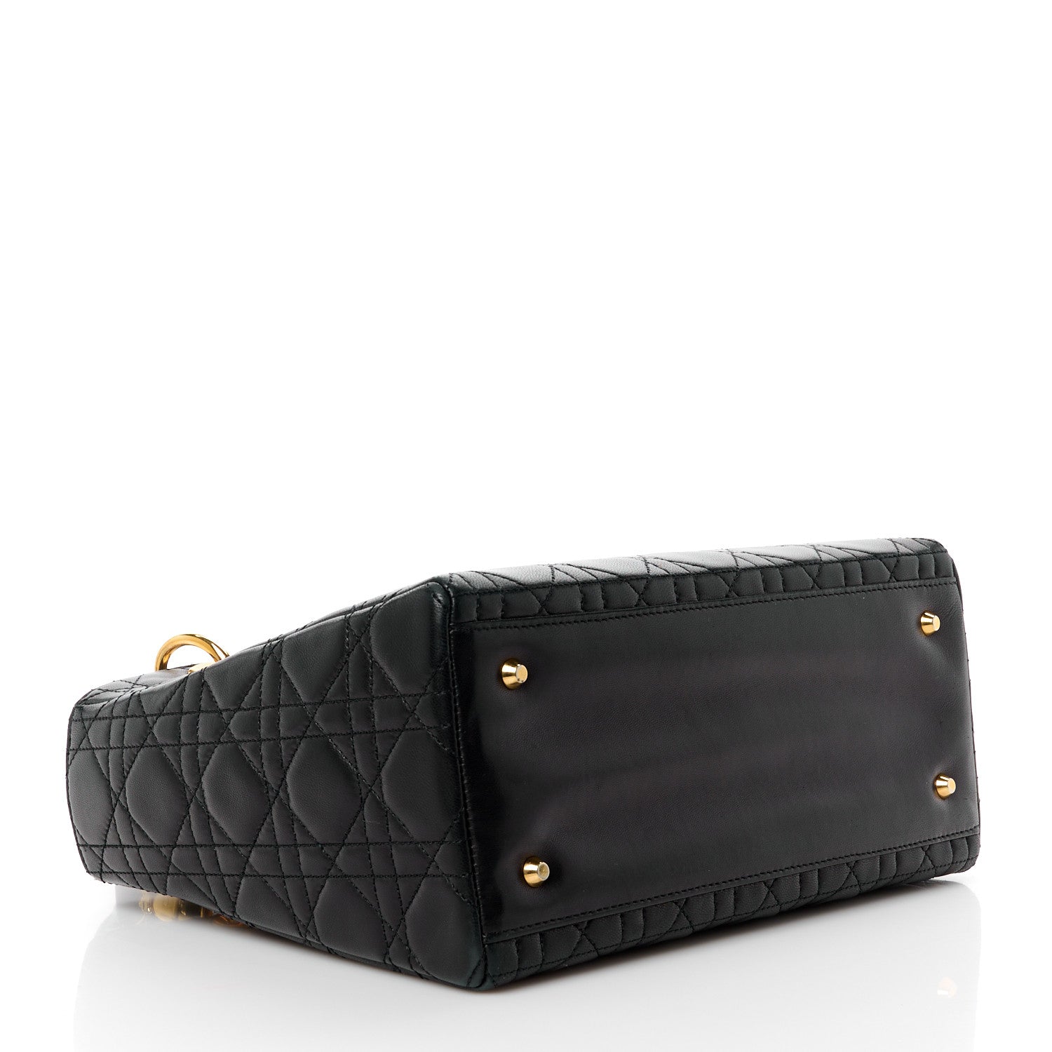 Christian Dior Lambskin Cannage Medium Lady Dior Black 4 of 14