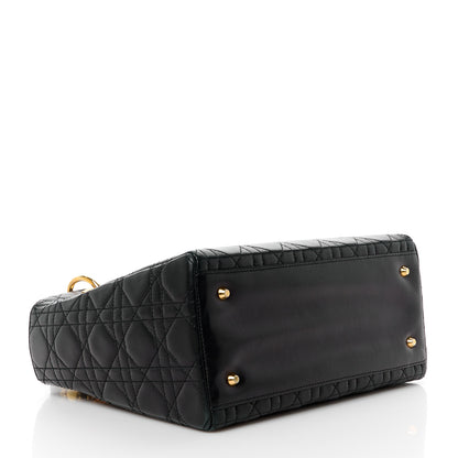 Christian Dior Lambskin Cannage Medium Lady Dior Black 4 of 14