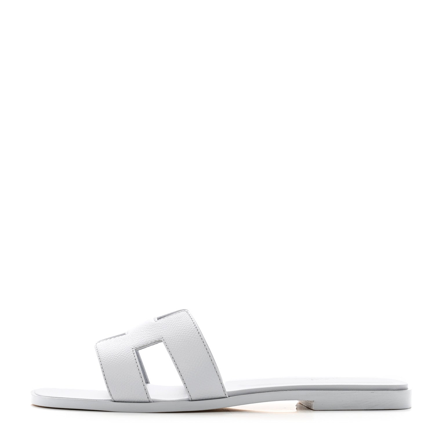 Hermes Epsom Oran Sandals 38.5 Bleu Glacier 1 of 10