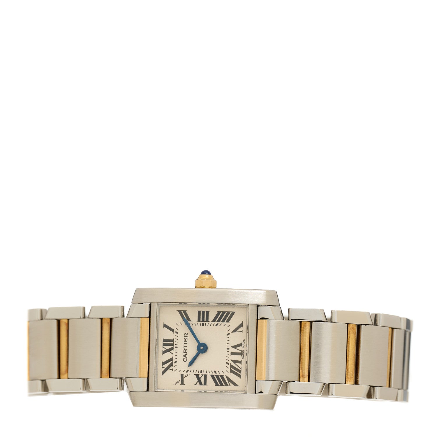Cartier Stainless Steel 18K Yellow Gold 20mm Tank Francaise Quartz Watch 2 of 4