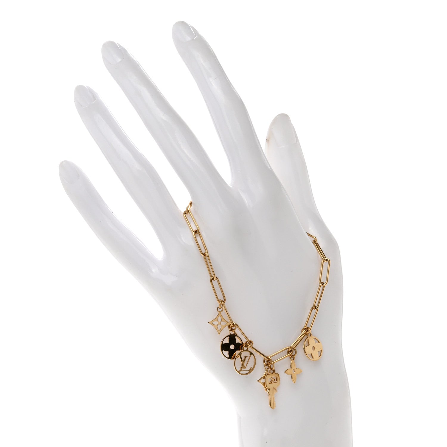 Louis Vuitton Sweet Monogram Charm Bracelet Gold 2 of 4