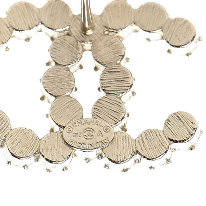 Chanel Crystal CC Earrings Light Gold 4 of 4