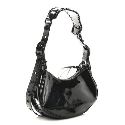 Balenciaga Patent Faux Leather Le Cagole Shoulder Bag XS Black 3 of 11