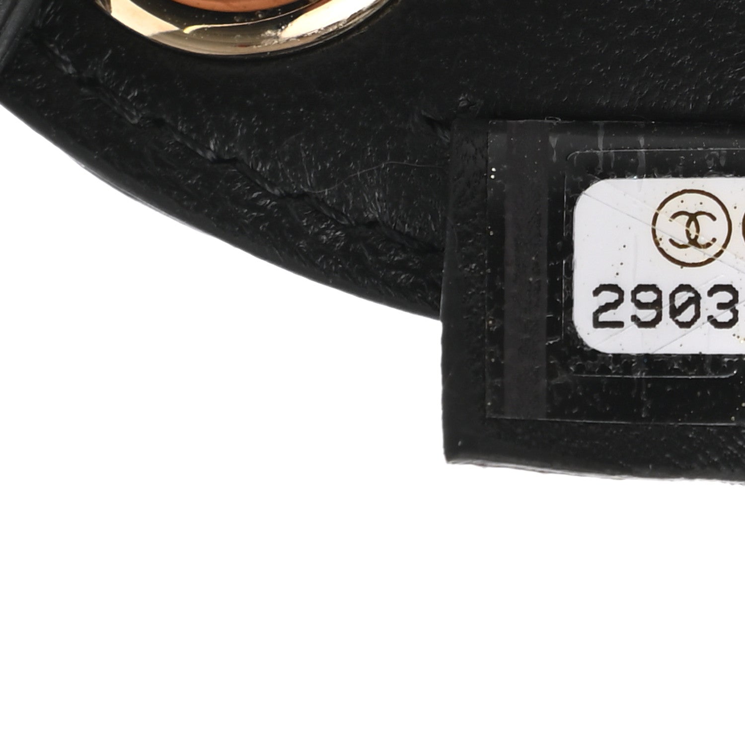 Chanel Lambskin Quilted Round Luggage Tag Black 6 of 6