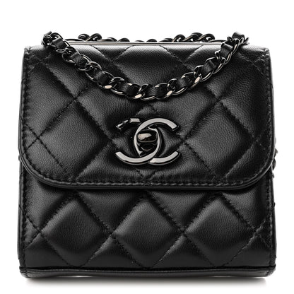 Chanel Lambskin Quilted Mini Trendy CC Chain Wallet So Black 1 of 10