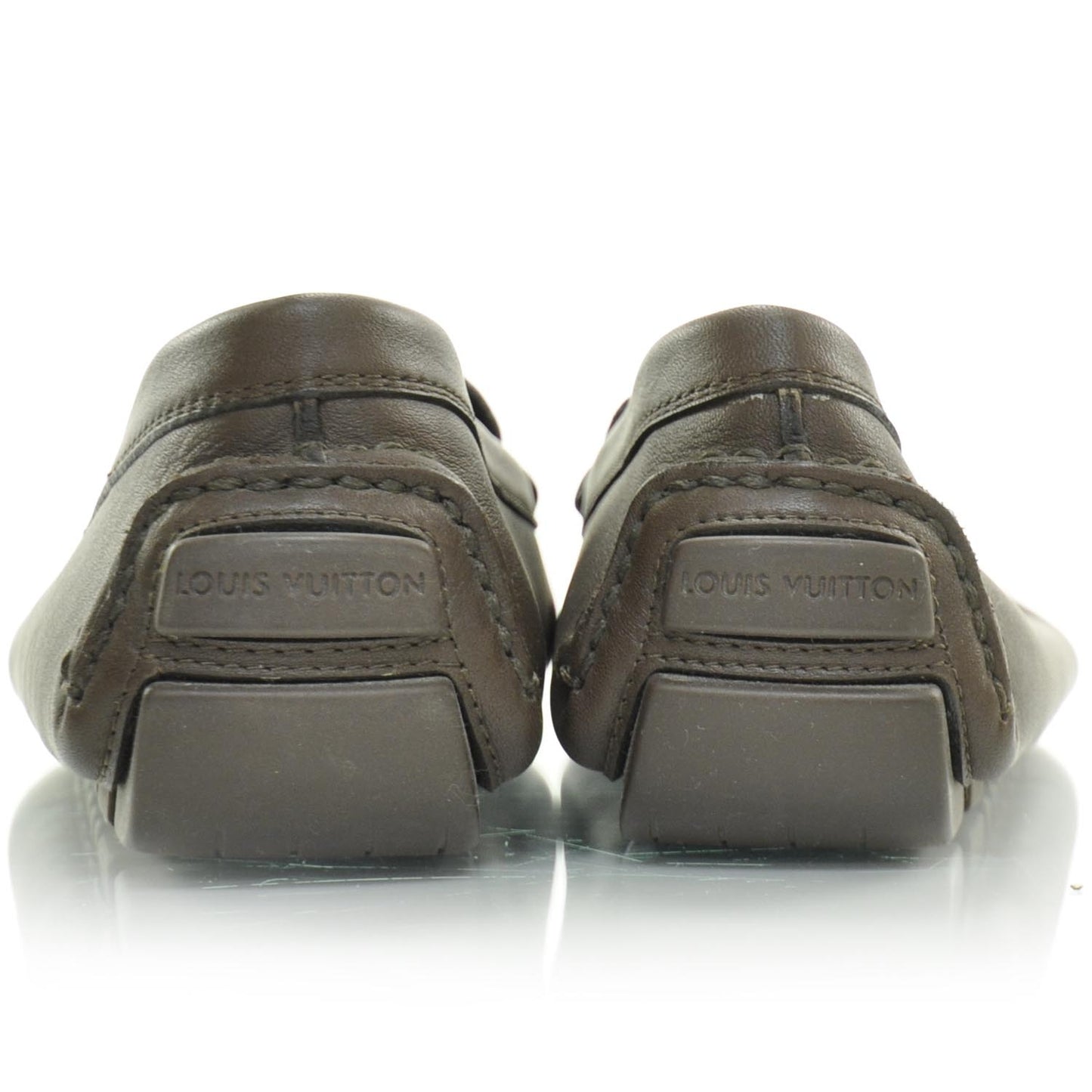 Mens Leather Zen Driving Loafers 6 Dark Brown