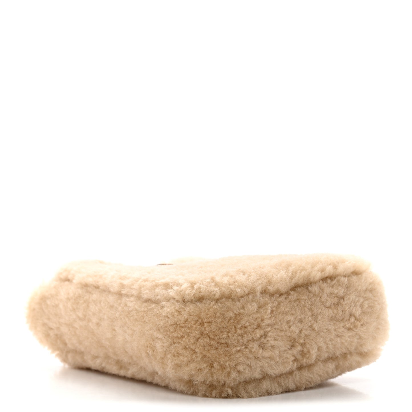 Shearling Suede Mini Le 5 A 7 Vertical Hobo Natural Beige Dark Cigar