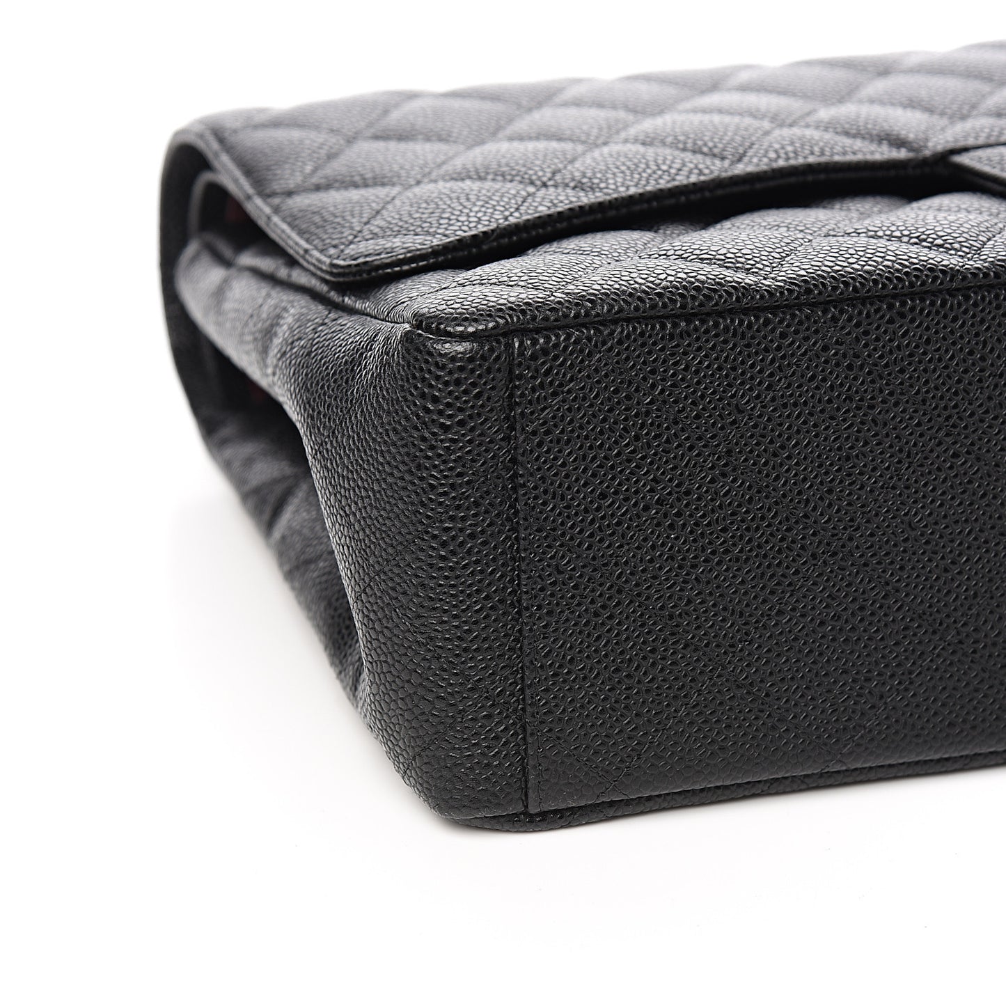 Caviar Quilted Maxi Double Flap Black