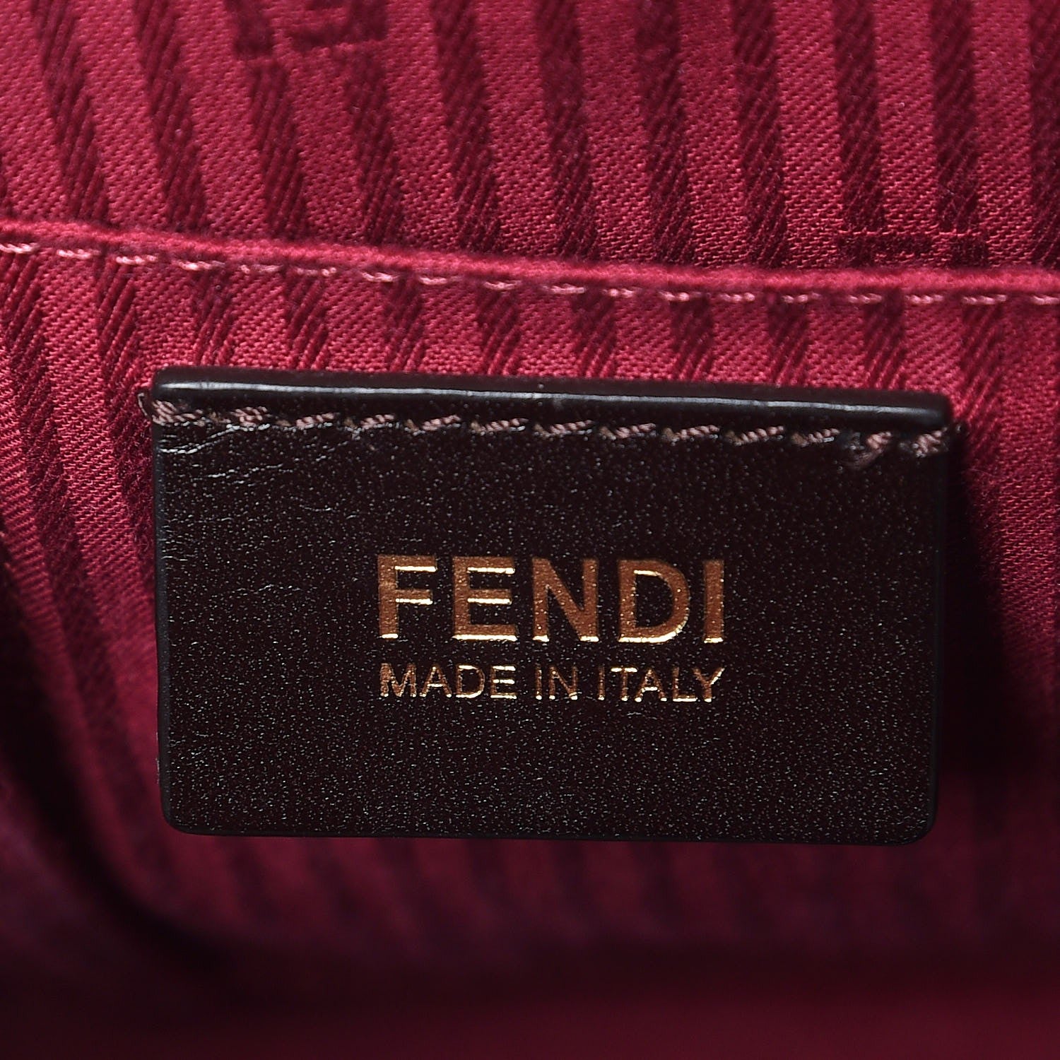 Fendi Vitello Elite Regular 2Jours Tote Rosso Scuro Ciliegia 7 of 10