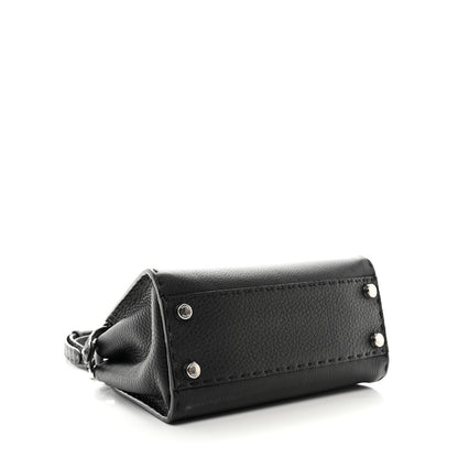 Fendi Cuoio Romano Selleria Bi-Color Mini Peekaboo Iconic Satchel Black Mou 4 of 10