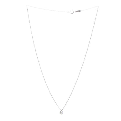 Tiffany Platinum Diamond .25ct Solitaire Pendant Necklace 3 of 7